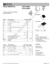 IXTT10P60 Datasheet Cover