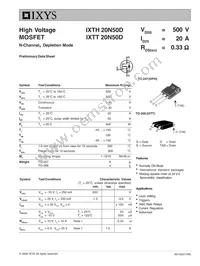 IXTT20N50D Datasheet Cover