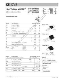 IXTU01N100D Datasheet Cover