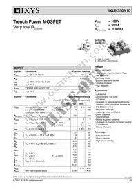 IXUN350N10 Datasheet Cover