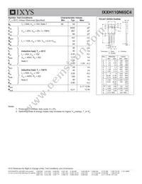 IXXH110N65C4 Datasheet Page 2