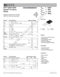 IXXH40N65B4H1 Datasheet Cover