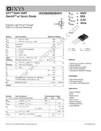 IXXH60N65B4H1 Datasheet Cover