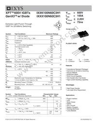 IXXK100N60C3H1 Datasheet Cover