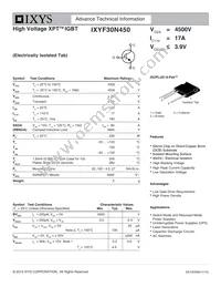 IXYF30N450 Datasheet Cover