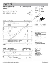 IXYH40N120B3 Datasheet Cover