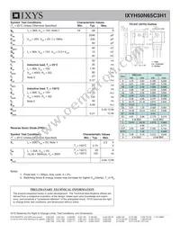 IXYH50N65C3H1 Datasheet Page 2