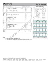 IXYH75N65C3 Datasheet Page 2