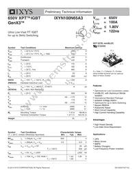 IXYN100N65A3 Datasheet Cover