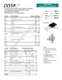 IXZH16N60 Datasheet Cover