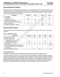 JAHW075A1 Datasheet Page 2