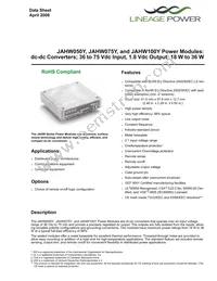 JAHW100Y1 Datasheet Cover