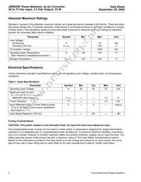 JBW050F1 Datasheet Page 2