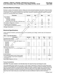 JFW150A1 Datasheet Page 2