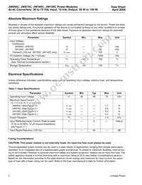 JW150C1 Datasheet Page 2