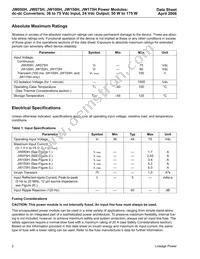 JW150H1 Datasheet Page 2