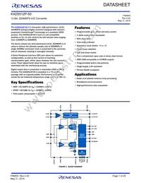 KAD5512P-50Q72 Datasheet Cover