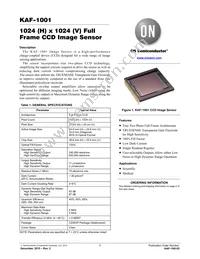 KAF-1001-AAA-CB-B2 Datasheet Cover