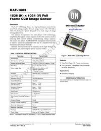 KAF-1603-ABA-CP-B2 Datasheet Cover