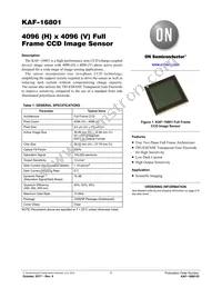 KAF-16801-AAA-DP-B1 Datasheet Cover