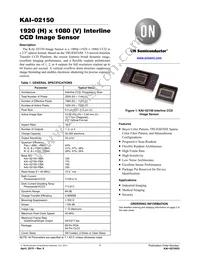 KAI-02150-QBA-FD-AE Datasheet Cover