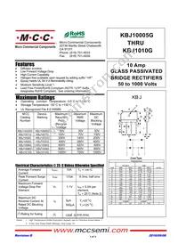 KBJ1010G-BP Datasheet Cover