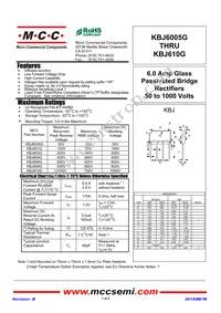 KBJ610G-BP Datasheet Cover