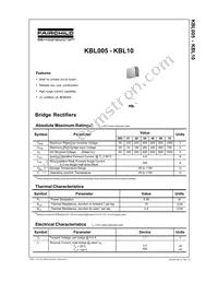 KBL02 Datasheet Cover