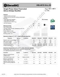 KBL403G Datasheet Cover