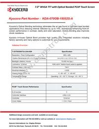 KDA-070OB-18052S-A Datasheet Cover