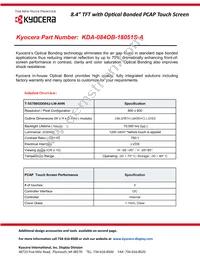 KDA-084OB-18051S-A Datasheet Cover
