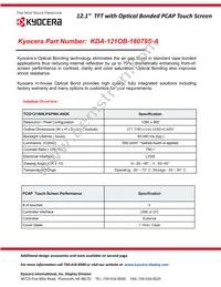 KDA-121OB-18079S-A Datasheet Cover
