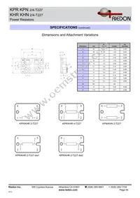 KHR4-T227 6.0 OHM 5% Datasheet Page 3