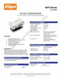 KHV12-350S10P Datasheet Cover