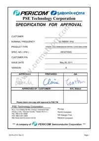 KK3270045 Datasheet Cover