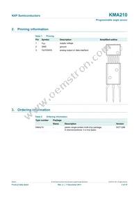 KMA210:115 Datasheet Page 2