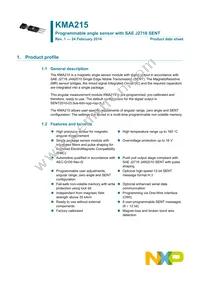 KMA215 Datasheet Cover