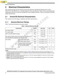 KMPC8323ZQAFDC Datasheet Page 6