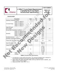 KMX62-1031-SR Datasheet Page 7