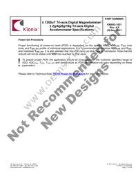 KMX62-1031-SR Datasheet Page 11