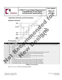 KMX62-1031-SR Datasheet Page 13