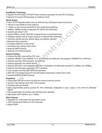 KS8695X Datasheet Page 15