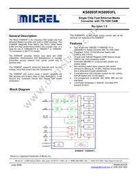 KS8993FL Datasheet Cover