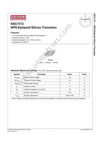 KSC1173YTU Datasheet Cover