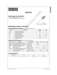 KSC2310OTA Datasheet Cover