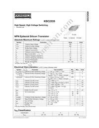 KSC2335Y Datasheet Cover