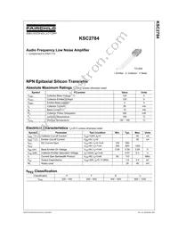 KSC2784PBU Datasheet Cover