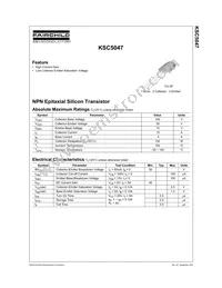 KSC5047TU Datasheet Cover
