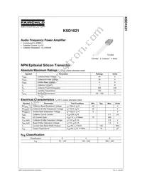 KSD1021YTA Datasheet Cover