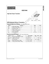 KSD1944TU Datasheet Cover